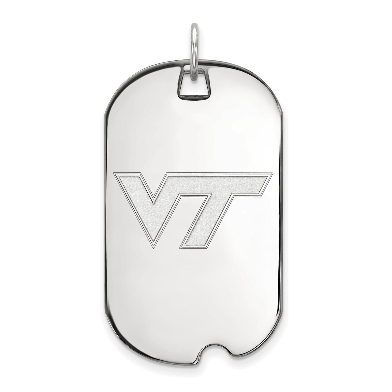 Virginia Tech Large Dog Tag 10k White Gold 1W022VTE, MPN: 1W022VTE, 886774783307