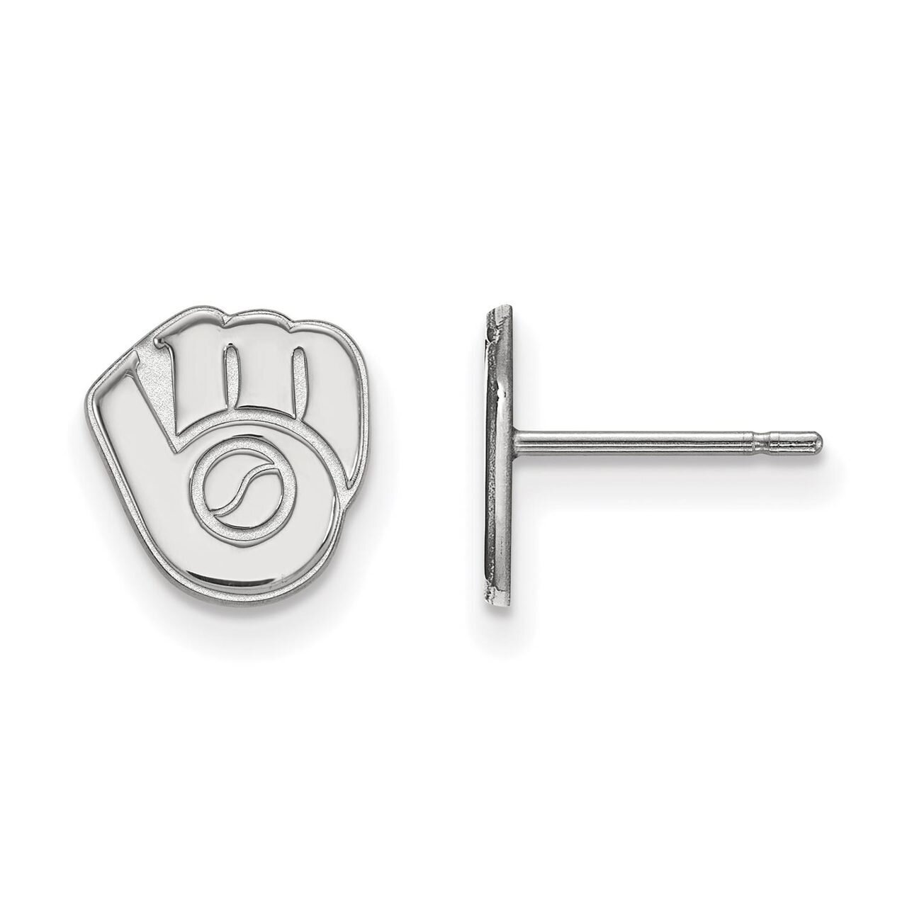 Milwaukee Brewers x-Small Post Earring 10k White Gold 1W024BRE, MPN: 1W024BRE, 886774783598