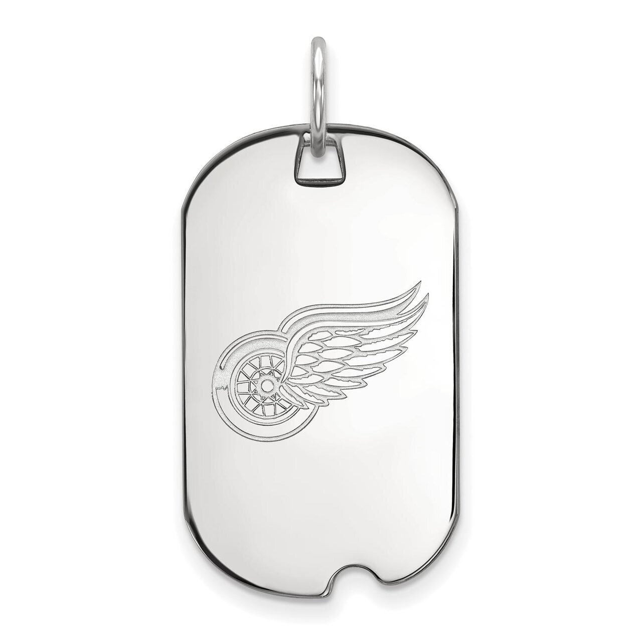 Detroit Red Wings Small Dog Tag 10k White Gold 1W024RWI