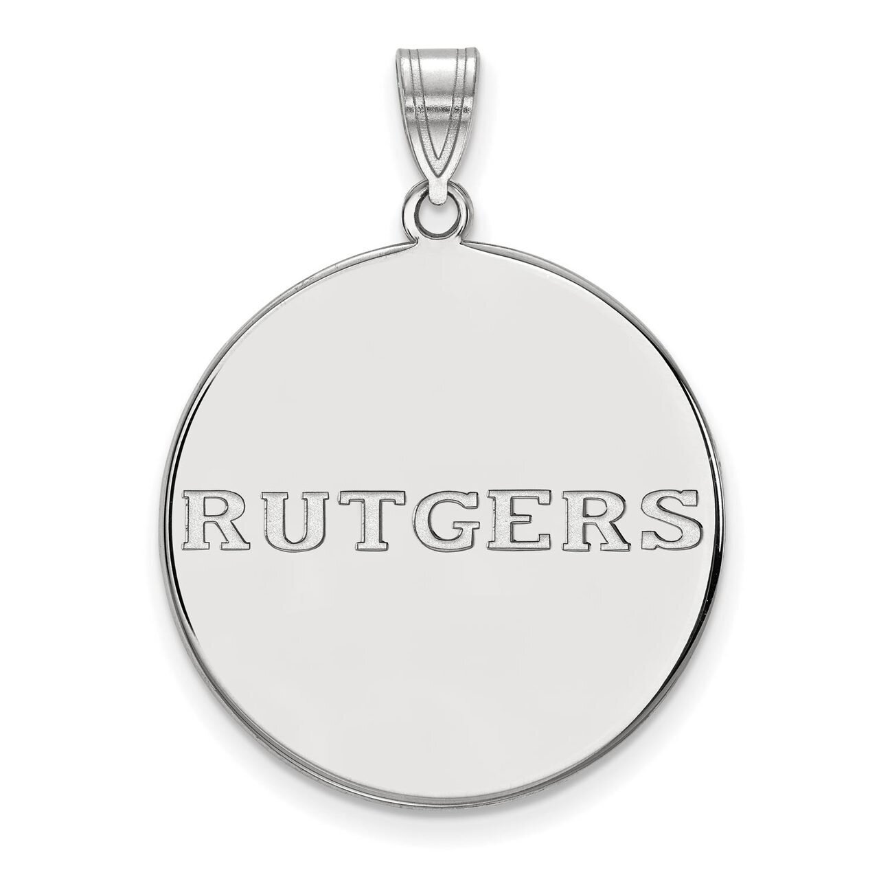Rutgers x-Large Disc Pendant 10k White Gold 1W025RUT, MPN: 1W025RUT, 886774784052