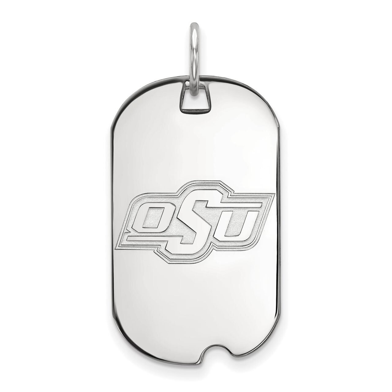 Oklahoma State University Small Dog Tag 10k White Gold 1W026OKS, MPN: 1W026OKS, 886774784472