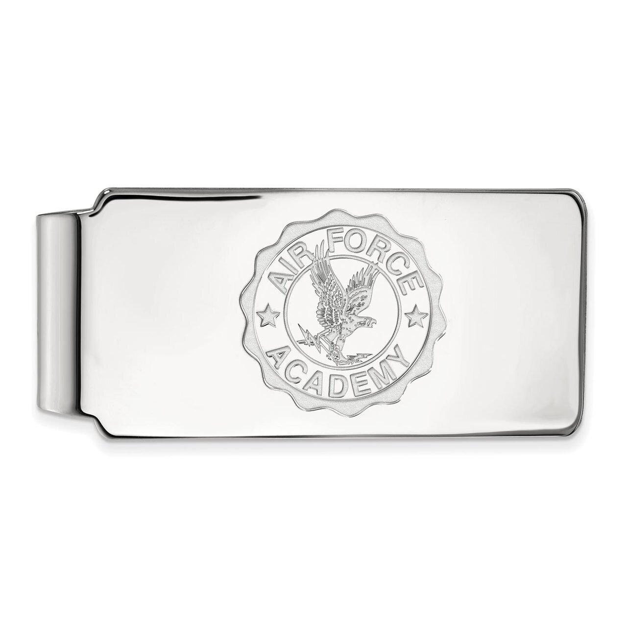 United States Air Force Academy Money Clip Crest 10k White Gold 1W026USA