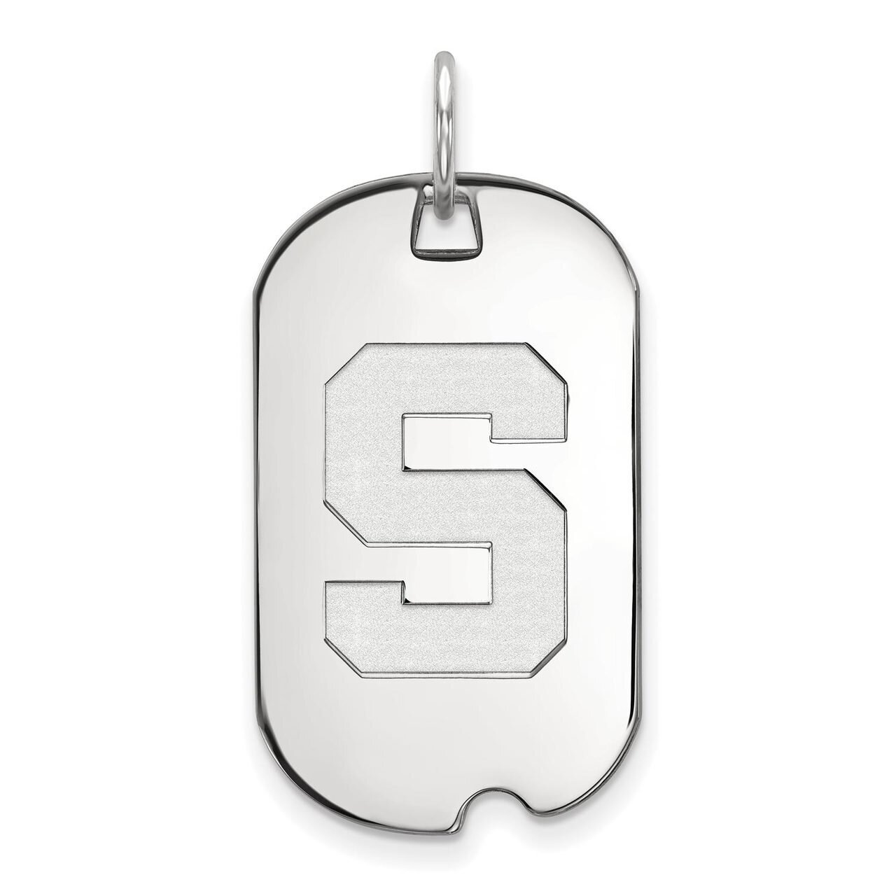 Michigan State University Small Dog Tag 10k White Gold 1W027MIS, MPN: 1W027MIS, 886774784748