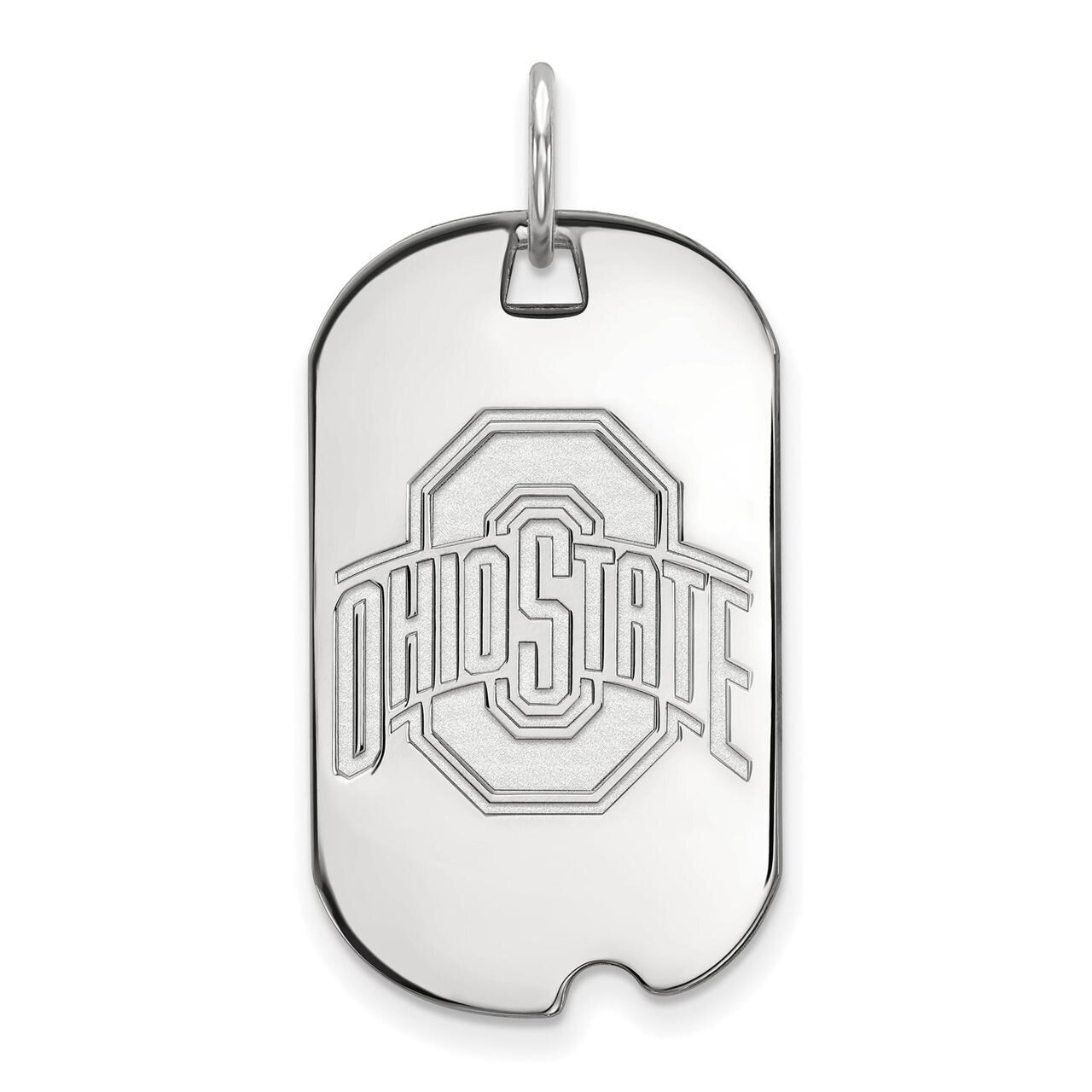 Ohio State University Small Dog Tag 10k White Gold 1W027OSU, MPN: 1W027OSU, 886774784793