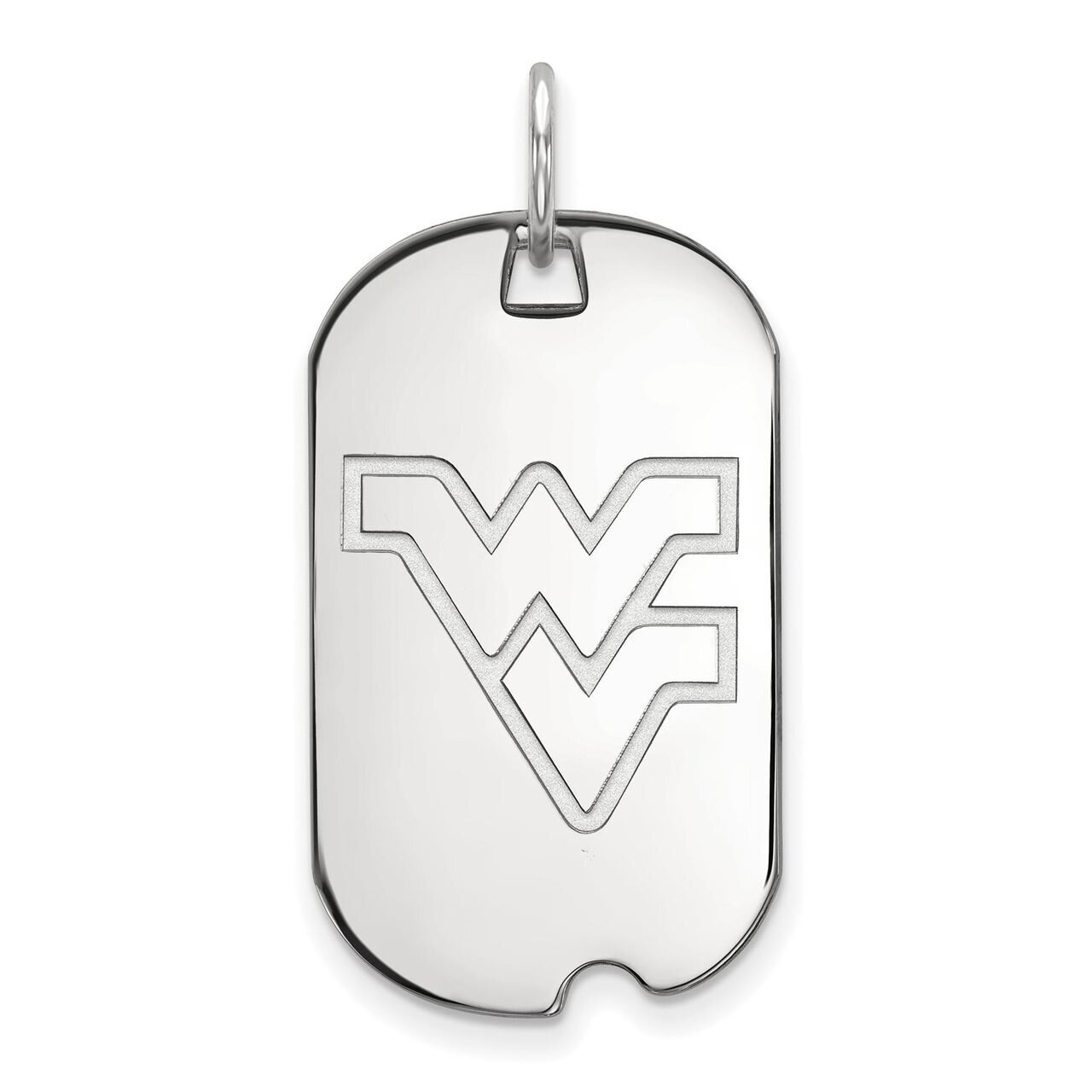 West Virginia University Small Dog Tag 10k White Gold 1W027WVU, MPN: 1W027WVU, 886774785059