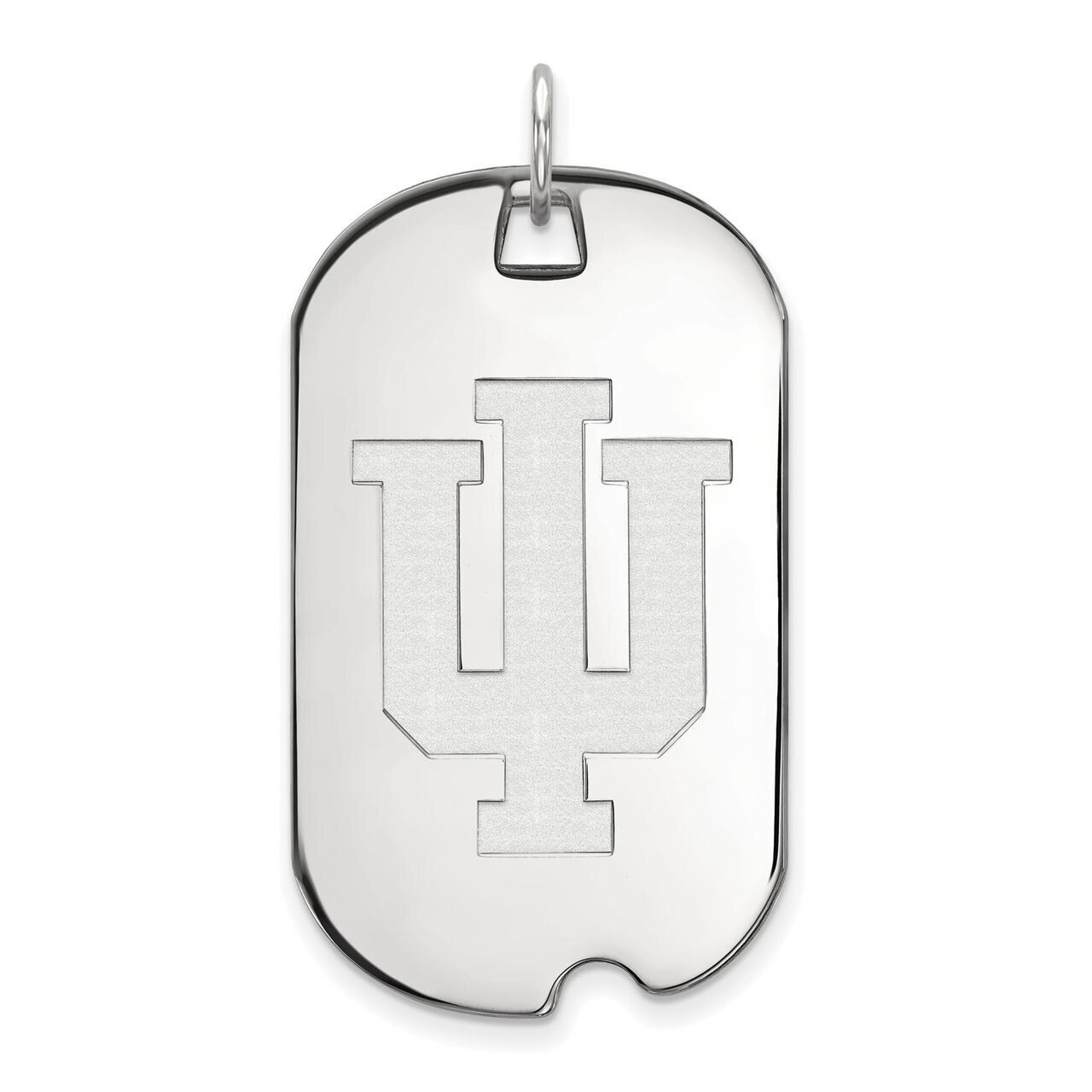 Indiana University Large Dog Tag 10k White Gold 1W028IU, MPN: 1W028IU, 886774785127