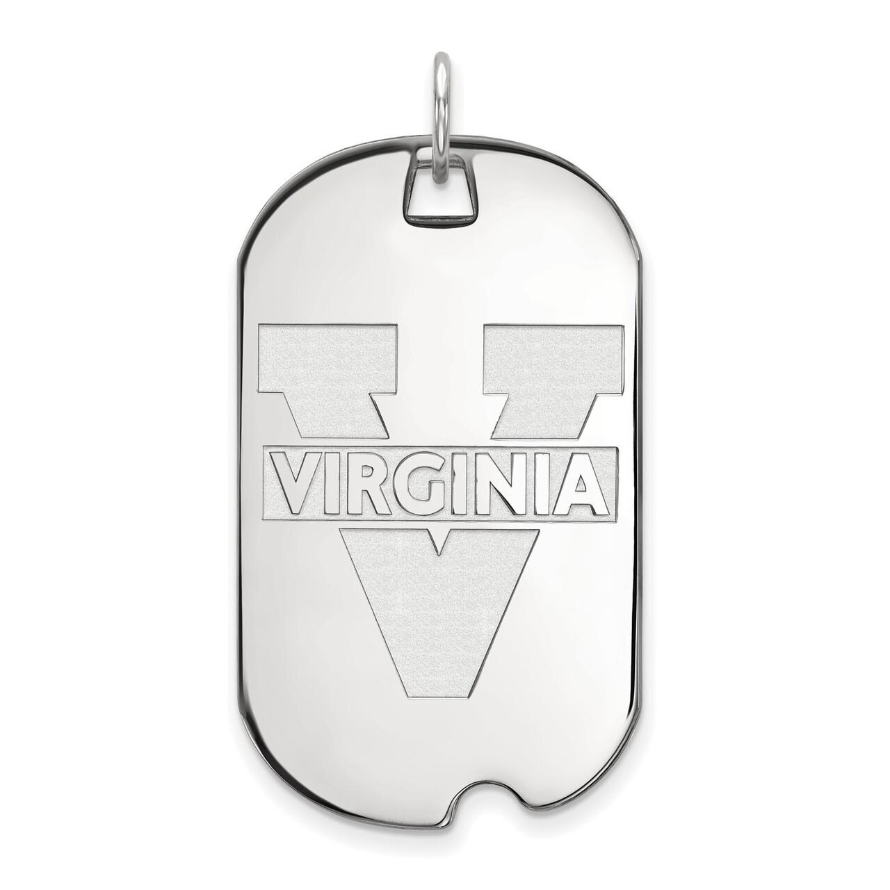 University of Virginia Large Dog Tag 10k White Gold 1W028UVA, MPN: 1W028UVA, 886774785387