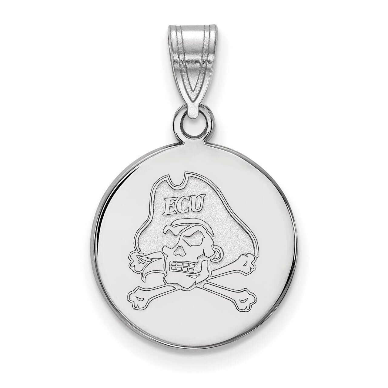 East Carolina University Medium Disc Pendant 10k White Gold 1W035ECU, MPN: 1W035ECU, 886774786100