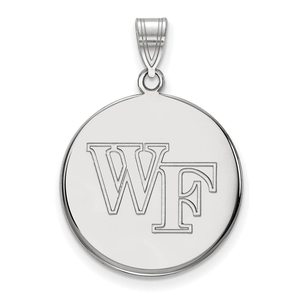 Wake Forest University Large Disc Pendant 10k White Gold 1W035WFU, MPN: 1W035WFU, 886774786186