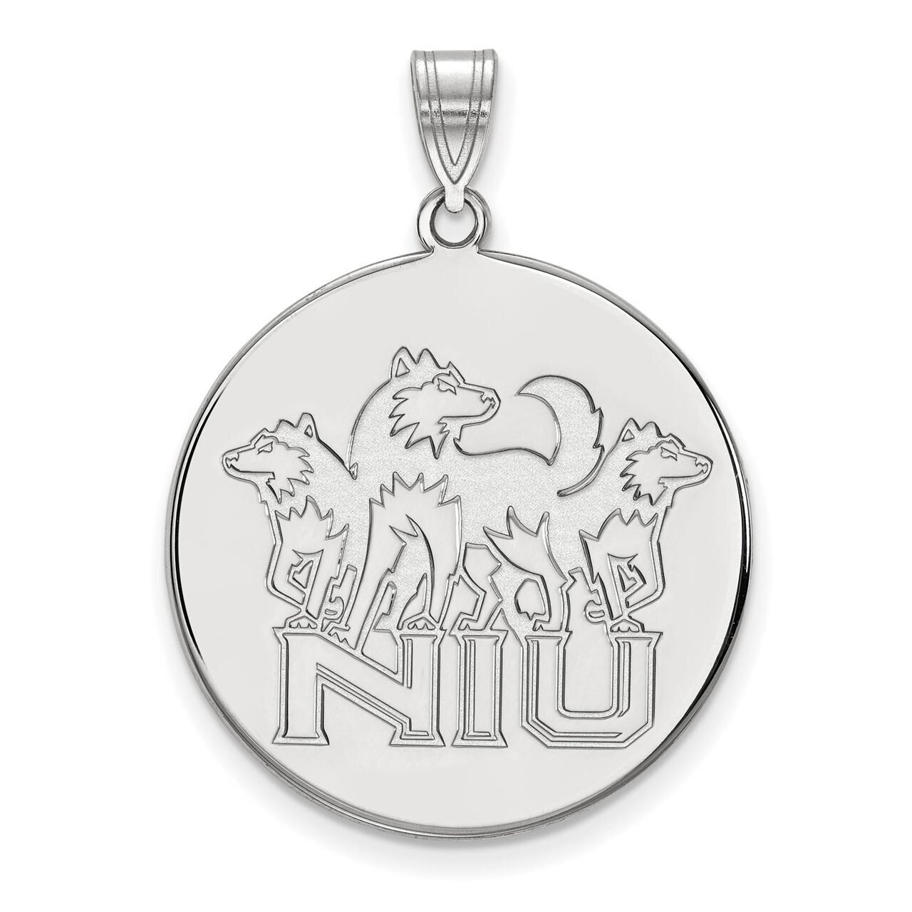 Northern Illinois University x-Large Disc Pendant 10k White Gold 1W037NIU, MPN: 1W037NIU, 886774786…