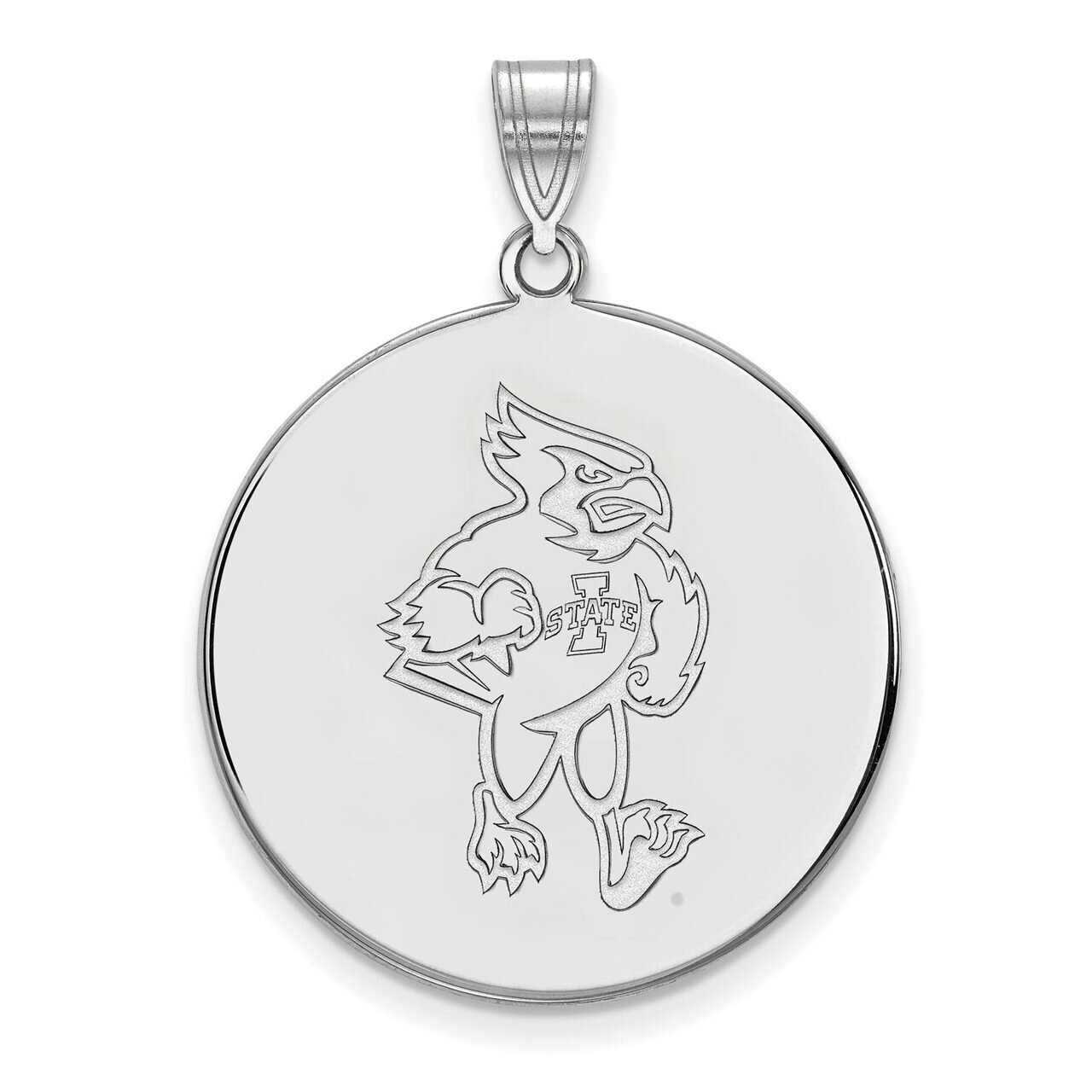 Iowa State University x-Large Disc Pendant 10k White Gold 1W039IAS, MPN: 1W039IAS, 886774786780