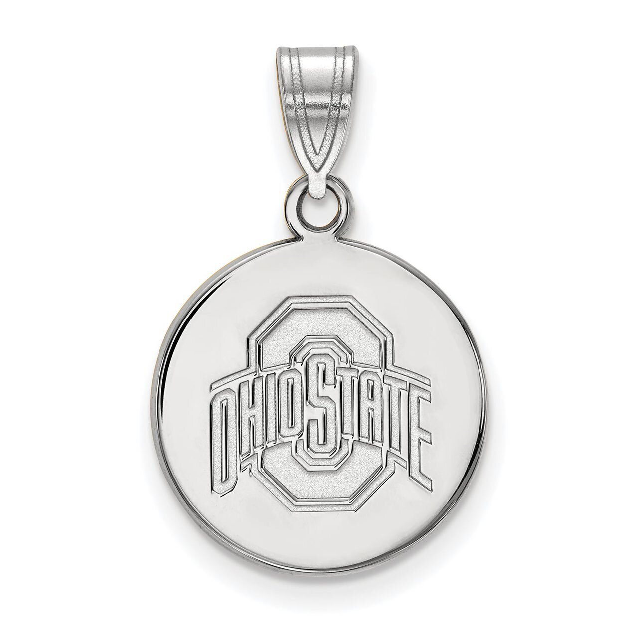Ohio State University Medium Disc Pendant 10k White Gold 1W040OSU, MPN: 1W040OSU, 886774787114