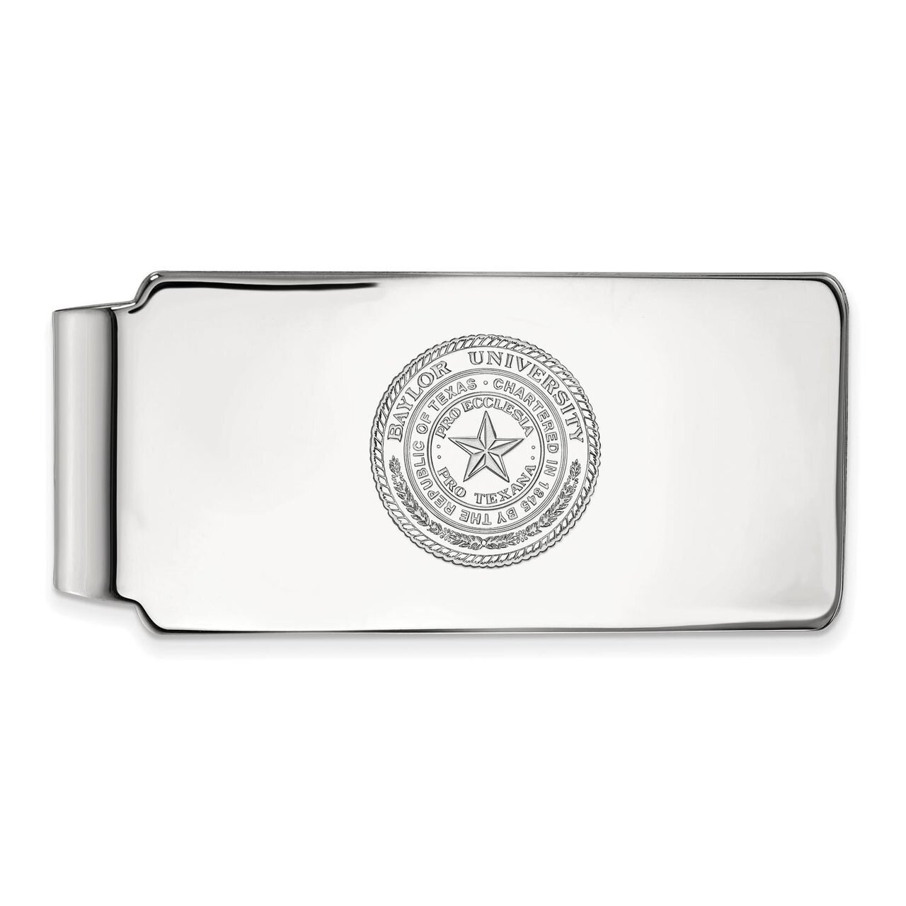 Baylor University Money Clip Crest 10k White Gold 1W041BU, MPN: 1W041BU, 886774787275