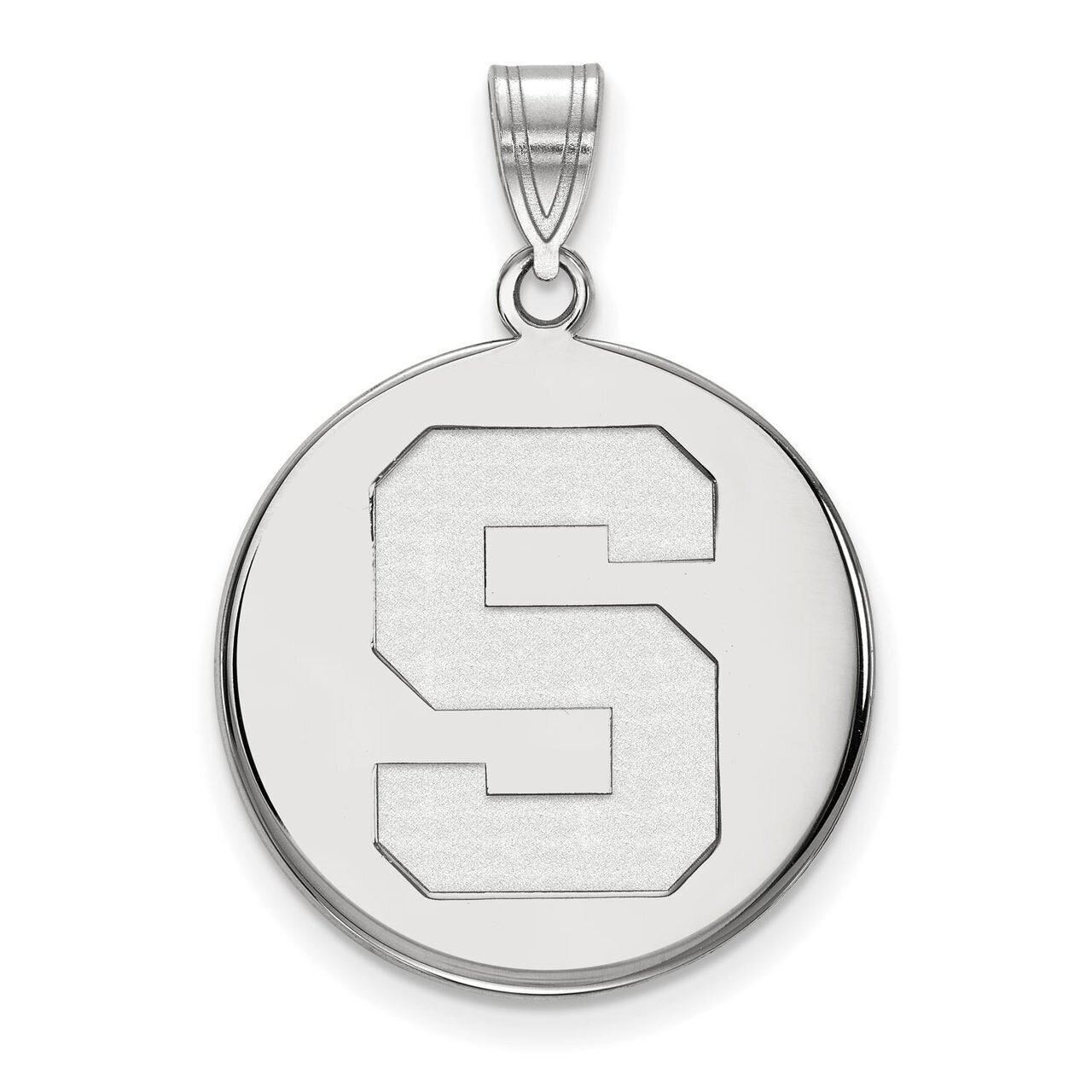Michigan State University Large Disc Pendant 10k White Gold 1W041MIS, MPN: 1W041MIS, 886774787381