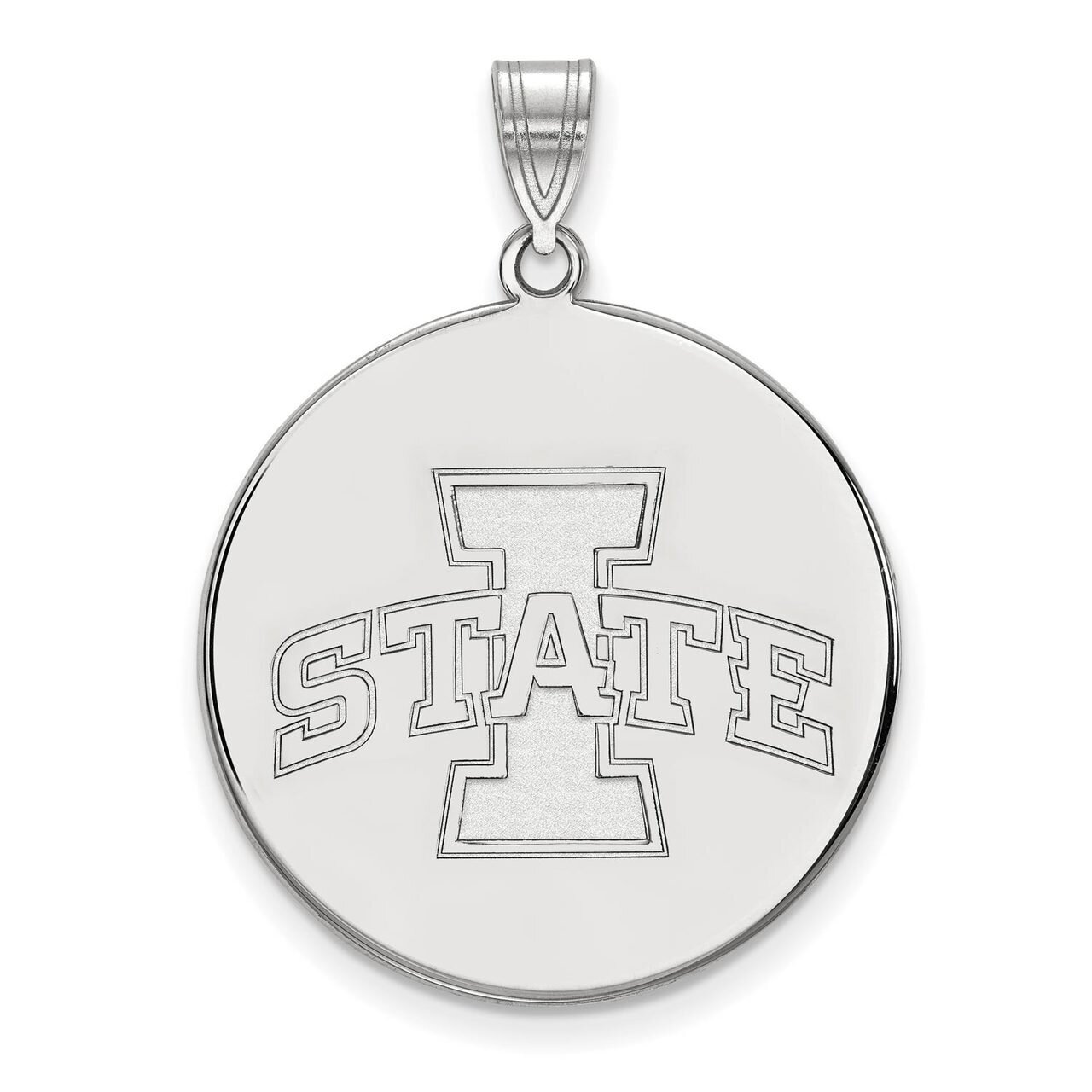 Iowa State University x-Large Disc Pendant 10k White Gold 1W042IAS, MPN: 1W042IAS, 886774787572