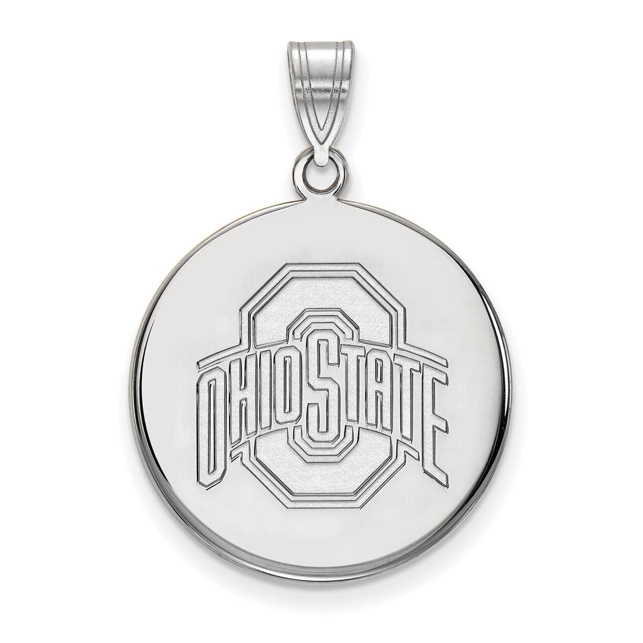 Ohio State University Large Disc Pendant 10k White Gold 1W042OSU, MPN: 1W042OSU, 886774787602