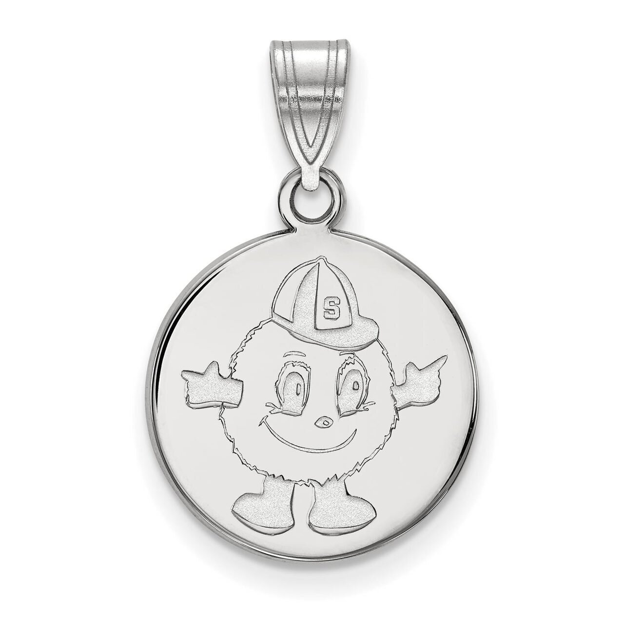 Syracuse University Medium Disc Pendant 10k White Gold 1W045SYU, MPN: 1W045SYU, 886774788654