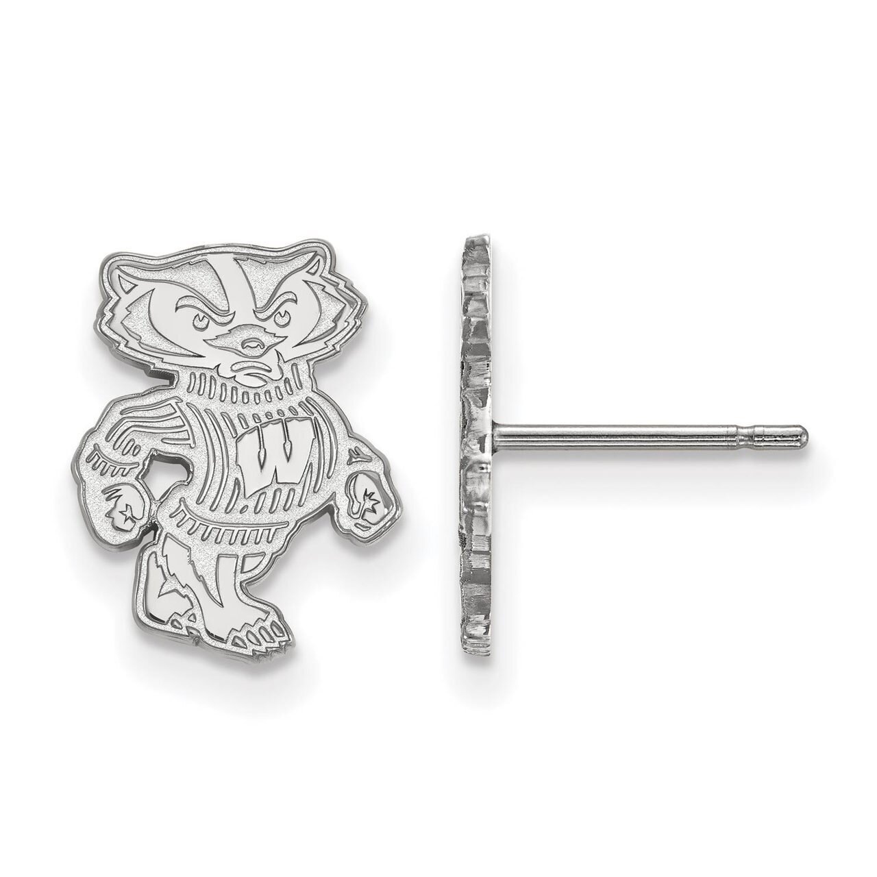 University of Wisconsin Small Post Earring 10k White Gold 1W050UWI, MPN: 1W050UWI, 886774789910