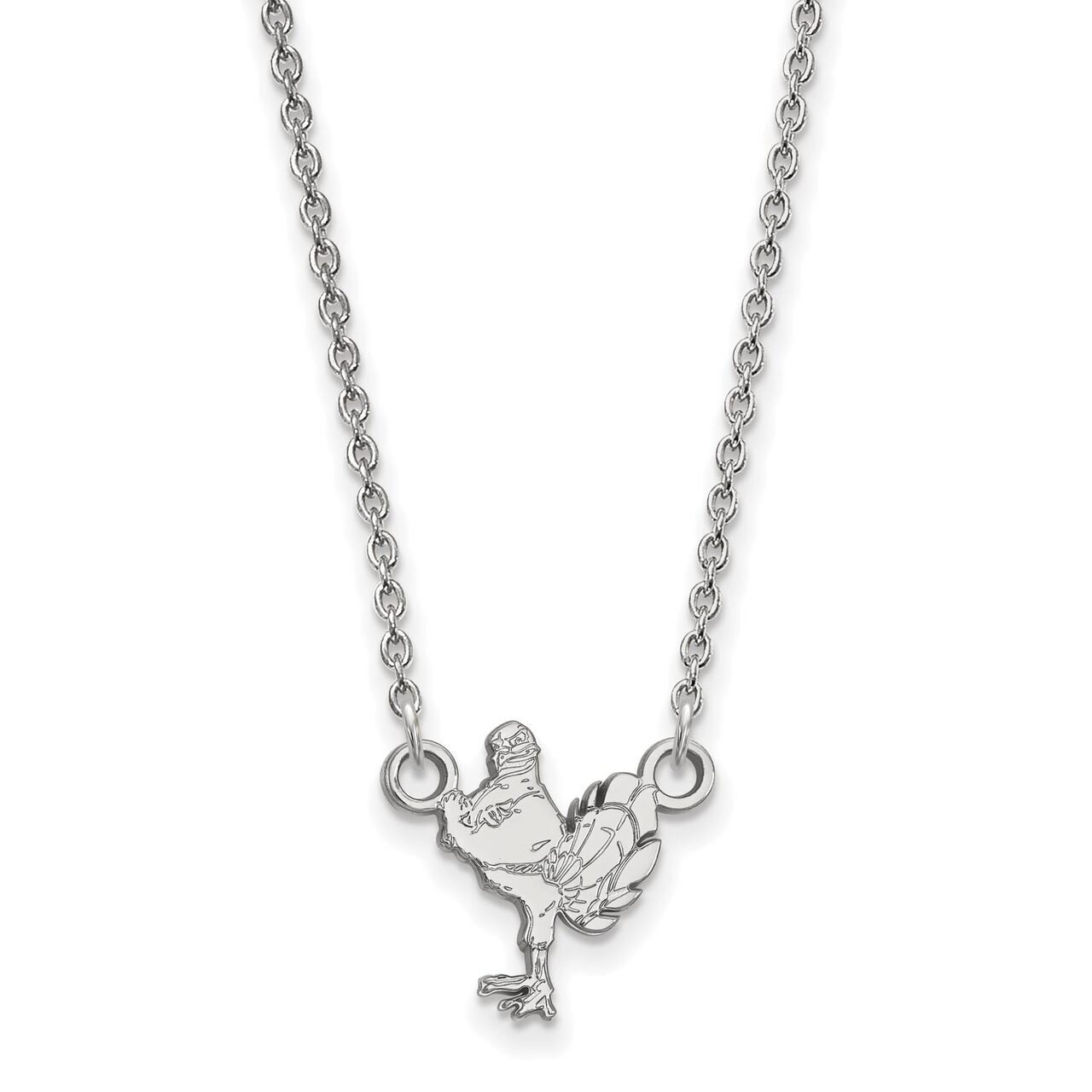Virginia Tech Small Pendant with Chain Necklace 10k White Gold 1W052VTE-18, MPN: 1W052VTE-18, 88677…
