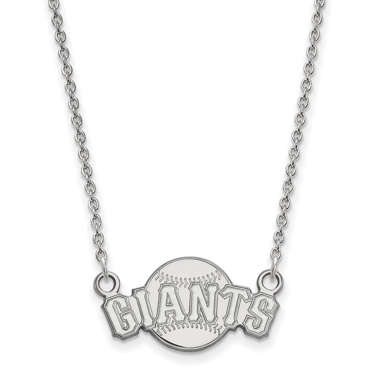 San Francisco Giants Small Pendant with Chain Necklace 10k White Gold 1W053GIT-18, MPN: 1W053GIT-18…