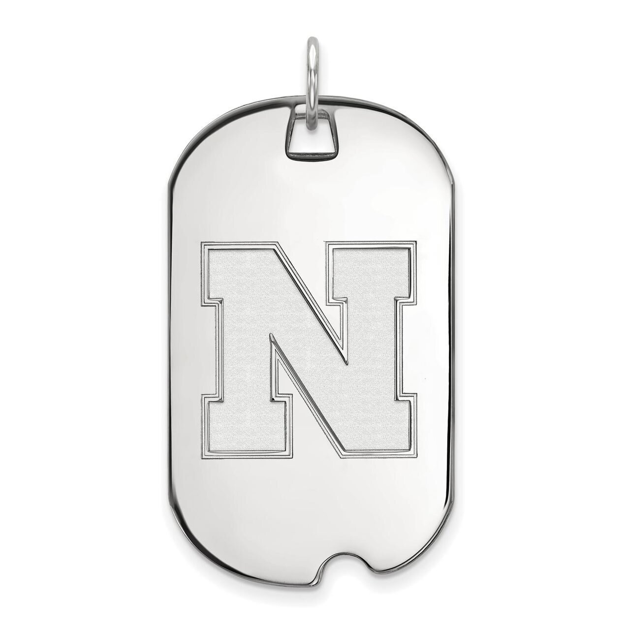 University of Nebraska Large Dog Tag 10k White Gold 1W055UNE, MPN: 1W055UNE, 886774790633