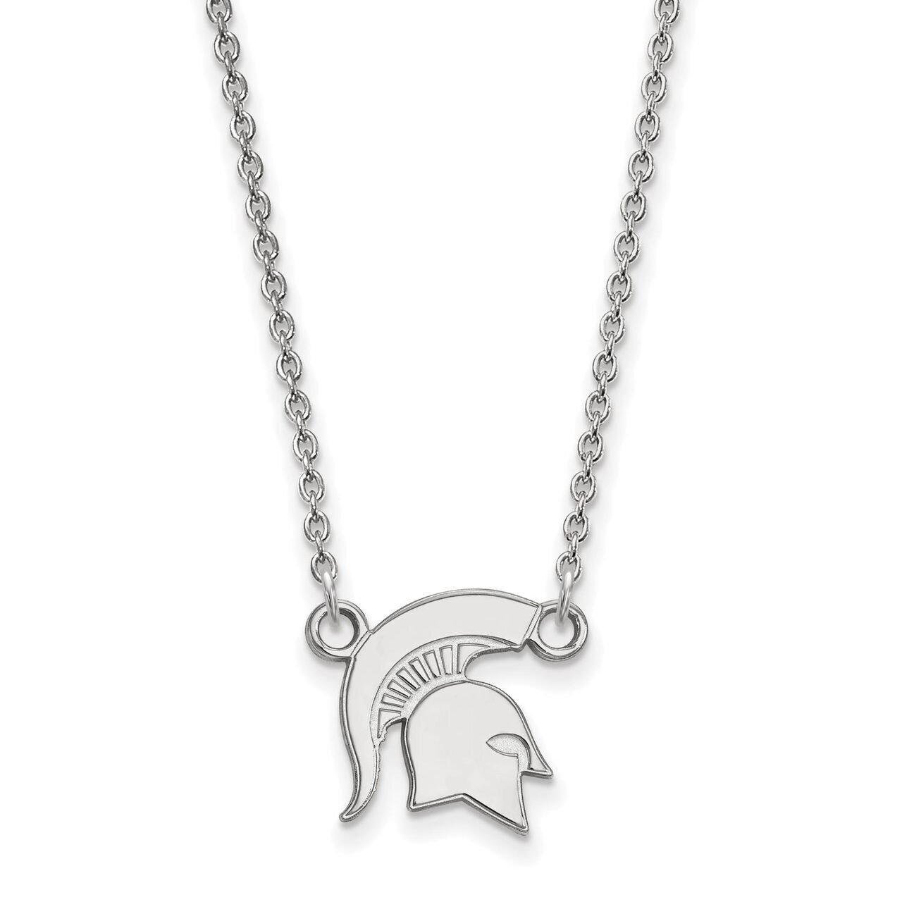 Michigan State University Small Pendant with Chain Necklace 10k White Gold 1W056MIS-18, MPN: 1W056M…