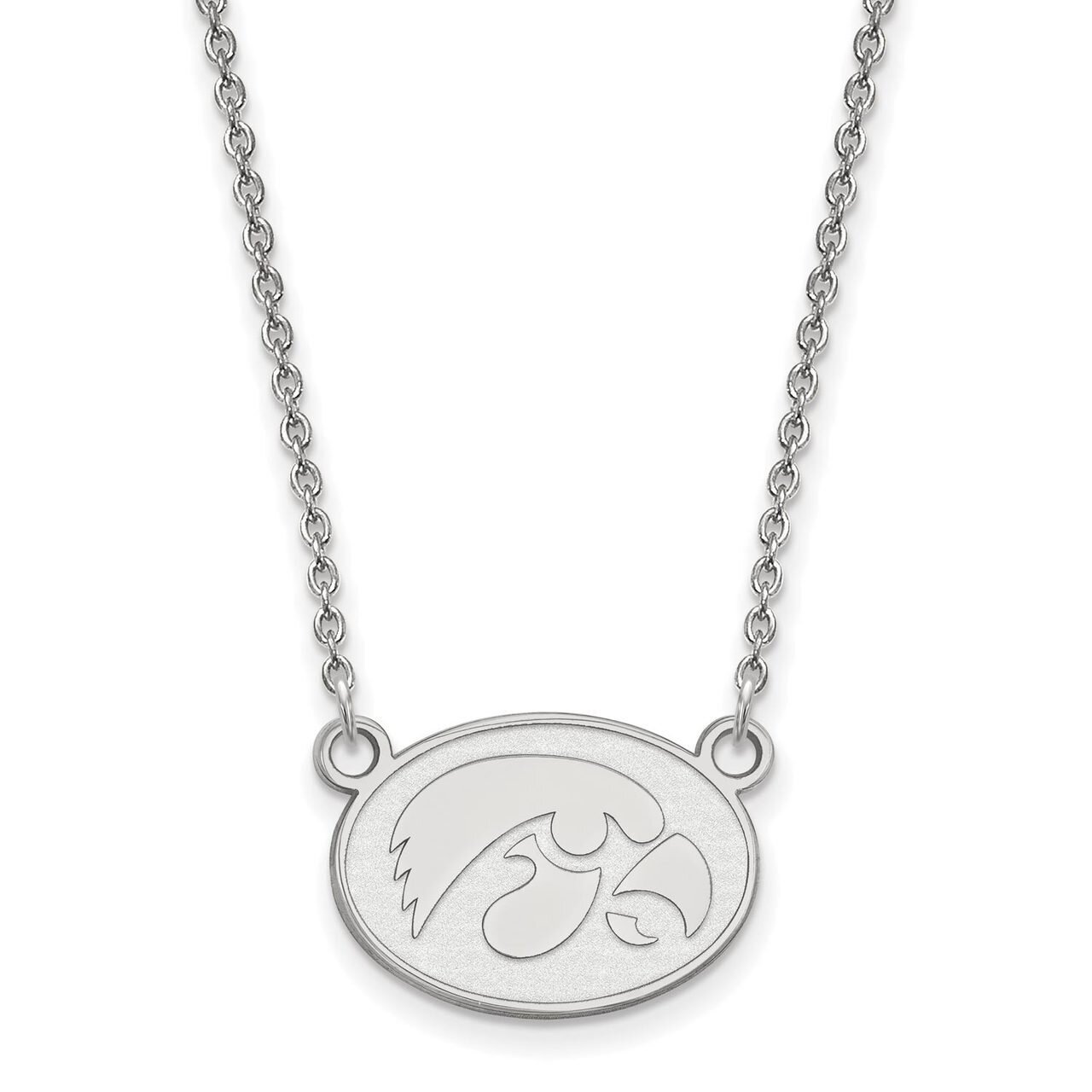 University of Iowa Small Pendant with Chain Necklace 10k White Gold 1W056UIA-18, MPN: 1W056UIA-18, …
