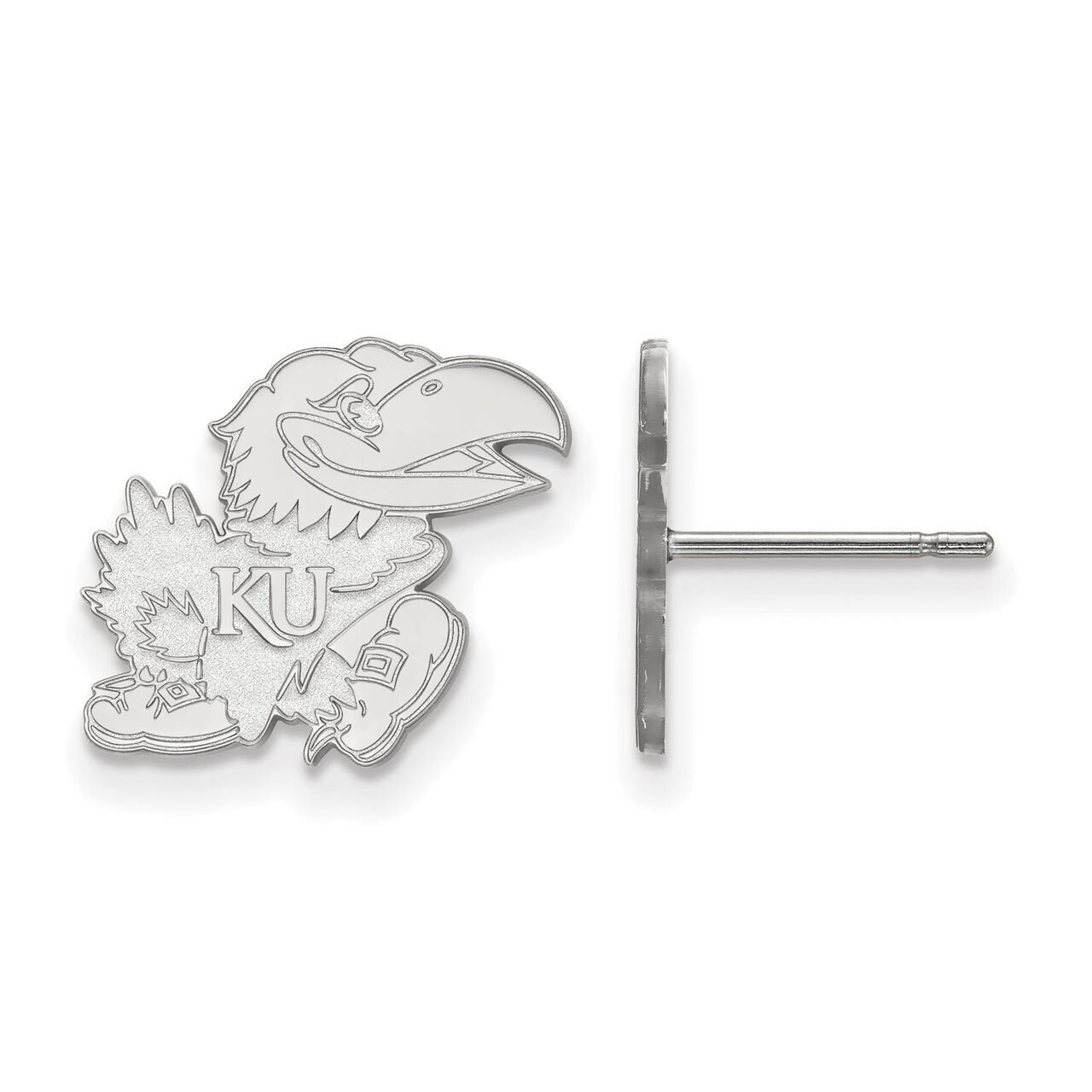 University of Kansas Small Post Earring 10k White Gold 1W056UKS, MPN: 1W056UKS, 886774790794