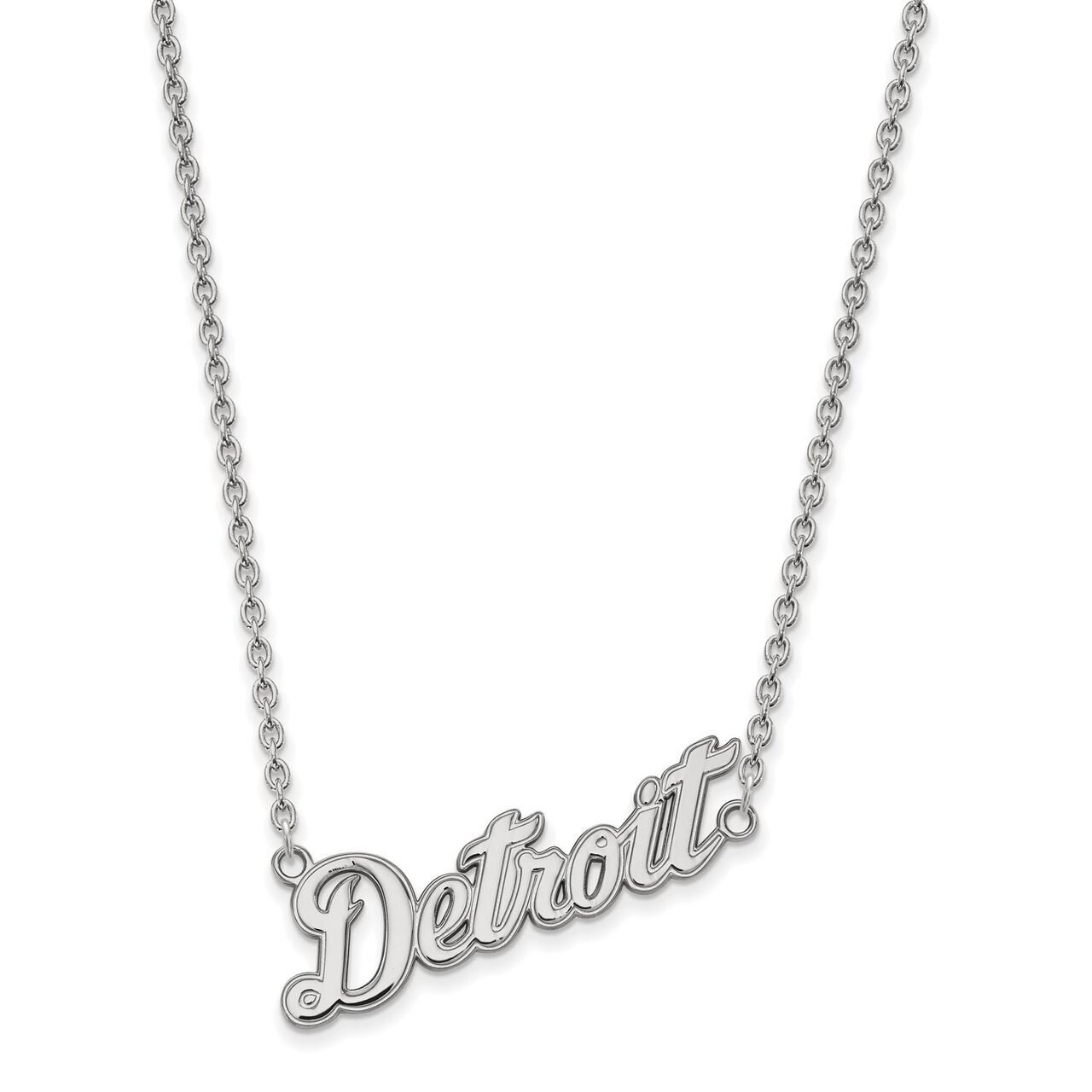 Detroit Tigers Large Pendant with Chain Necklace 10k White Gold 1W062TIG-18, MPN: 1W062TIG-18, 8867…