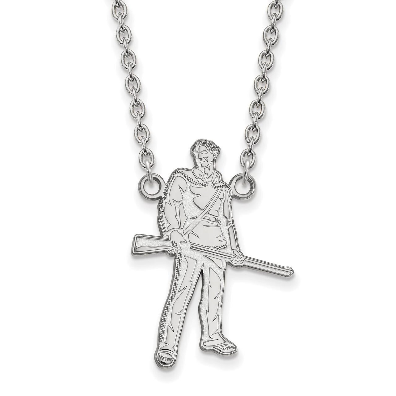 West Virginia University Large Pendant with Chain Necklace 10k White Gold 1W063WVU-18, MPN: 1W063WV…