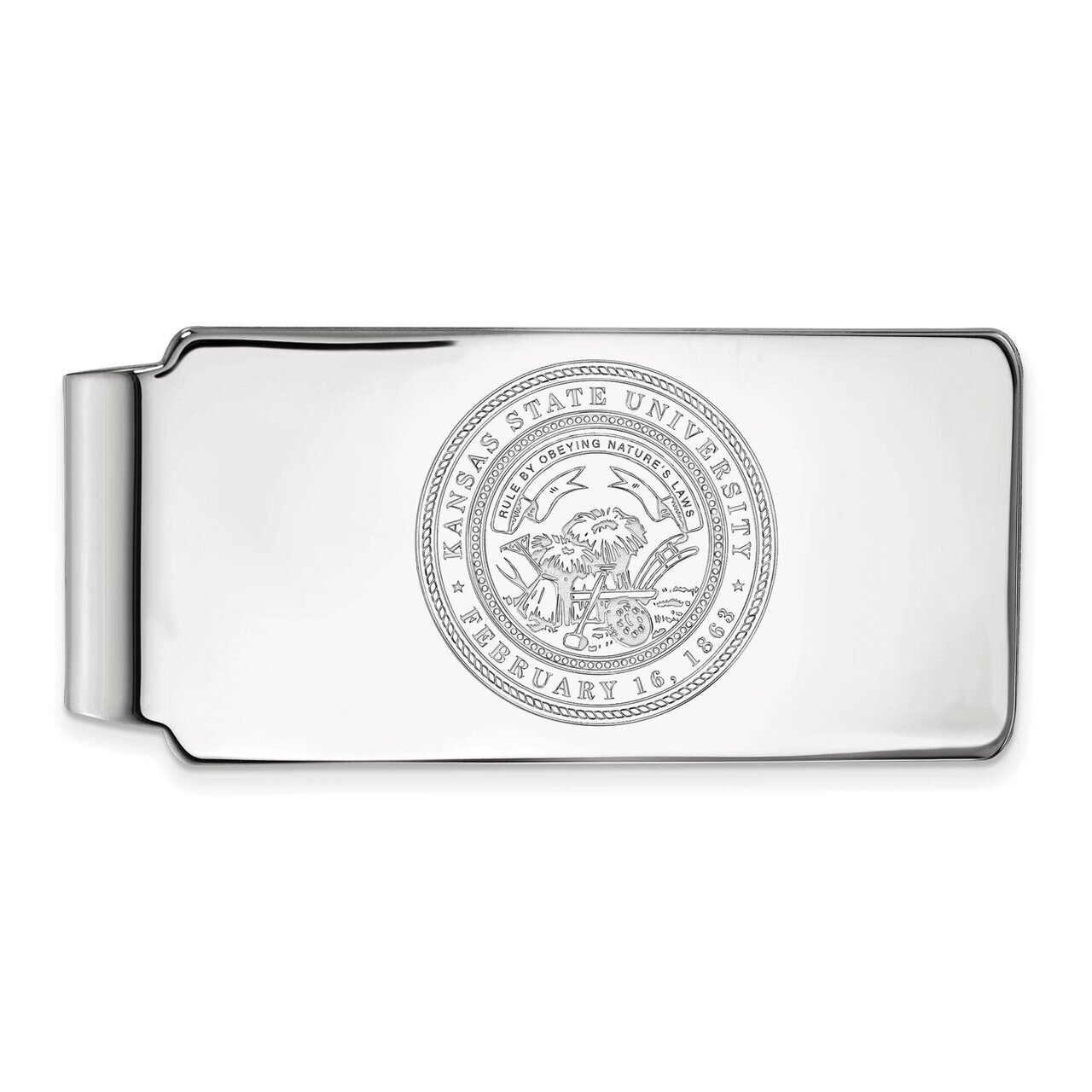 Kansas State University Money Clip Crest 10k White Gold 1W064KSU, MPN: 1W064KSU, 886774791968