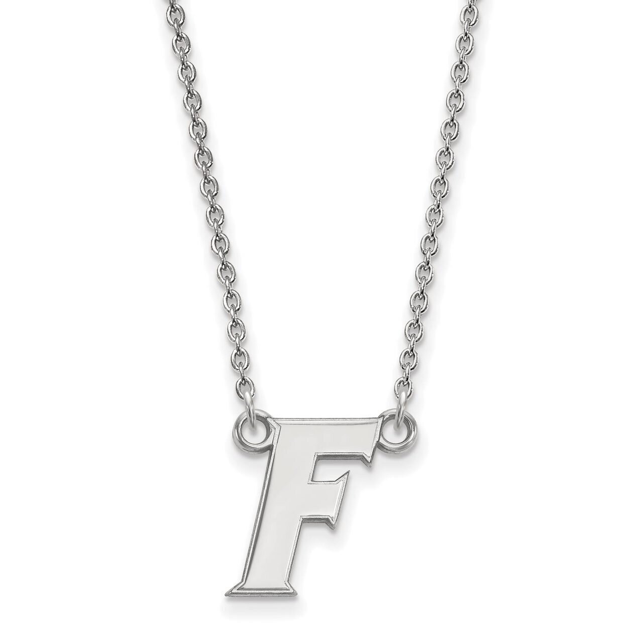 University of Florida Small Pendant with Chain Necklace 10k White Gold 1W065UFL-18