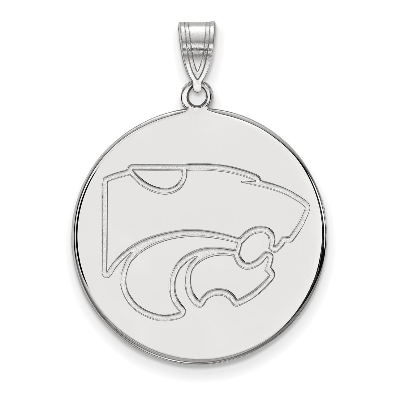 Kansas State University x-Large Disc Pendant 10k White Gold 1W066KSU, MPN: 1W066KSU, 886774792200