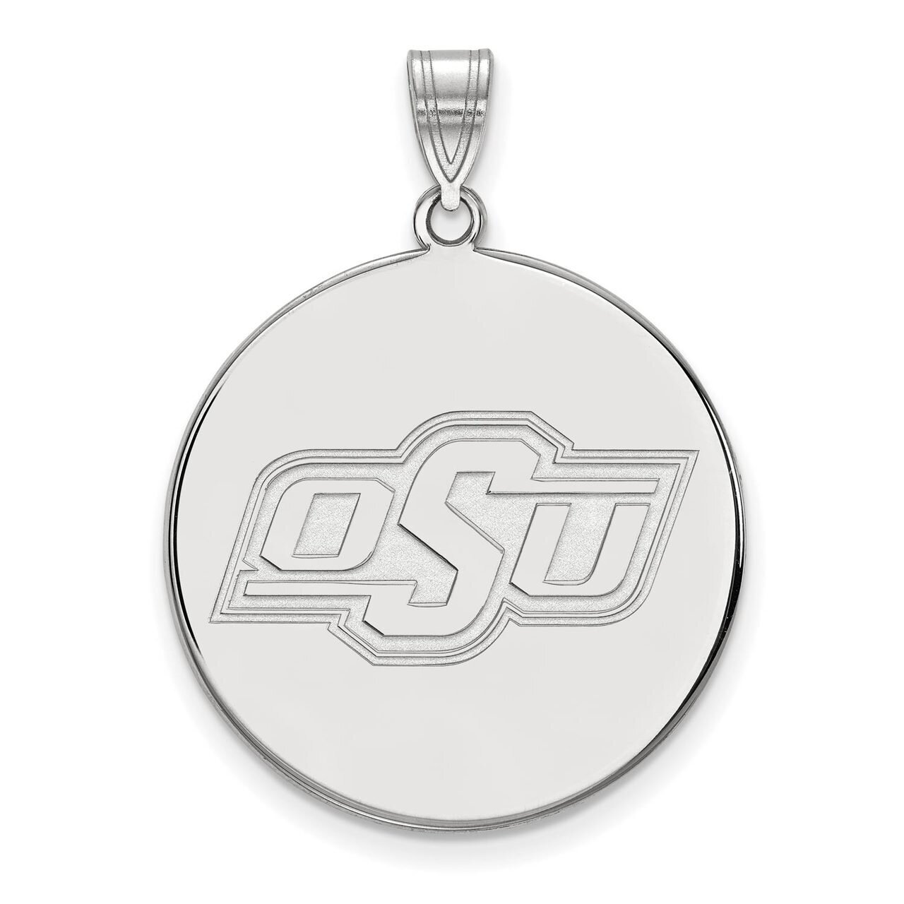 Oklahoma State University x-Large Disc Pendant 10k White Gold 1W066OKS, MPN: 1W066OKS, 886774792224
