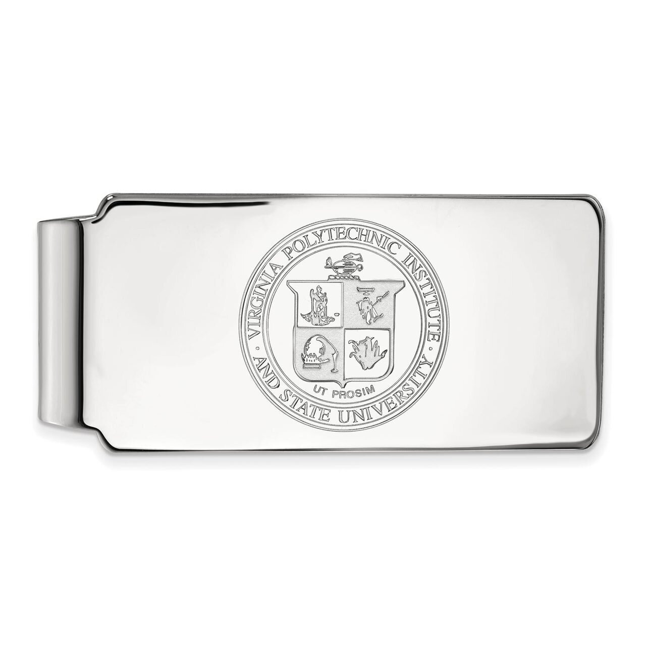 Virginia Tech Money Clip Crest 10k White Gold 1W066VTE, MPN: 1W066VTE, 886774792323
