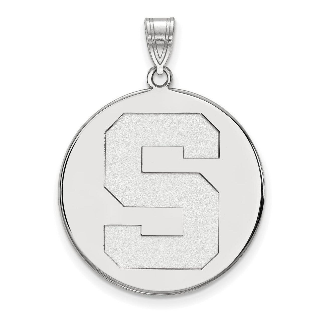 Michigan State University x-Large Disc Pendant 10k White Gold 1W068MIS, MPN: 1W068MIS, 886774792507