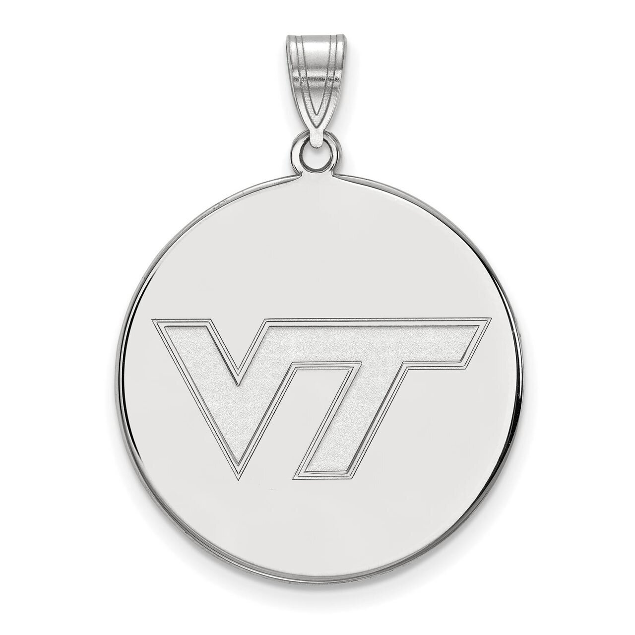 Virginia Tech x-Large Disc Pendant 10k White Gold 1W068VTE, MPN: 1W068VTE, 886774792606