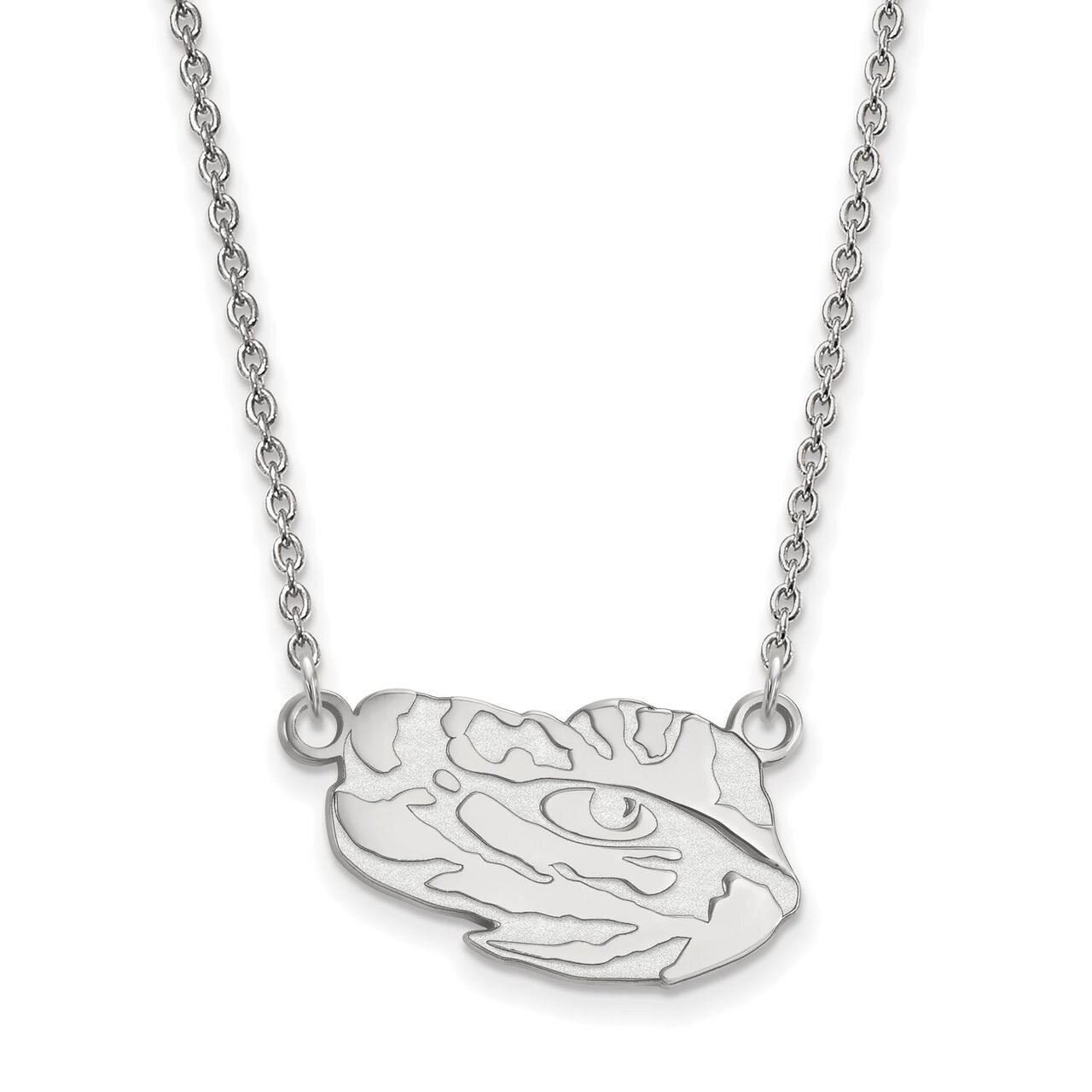 Louisiana State University Small Pendant with Chain Necklace 10k White Gold 1W069LSU-18, MPN: 1W069…