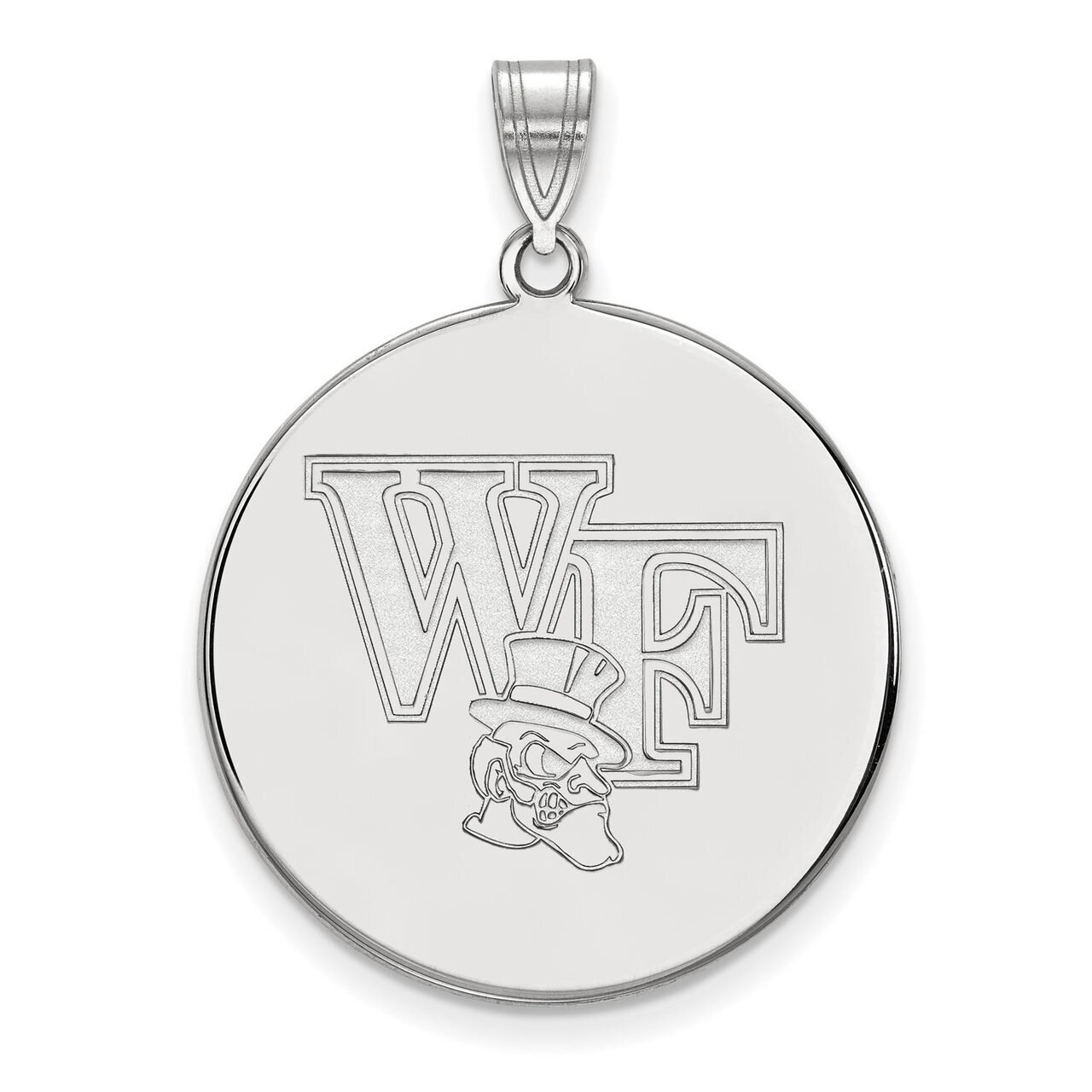 Wake Forest University x-Large Disc Pendant 10k White Gold 1W069WFU, MPN: 1W069WFU, 886774792743