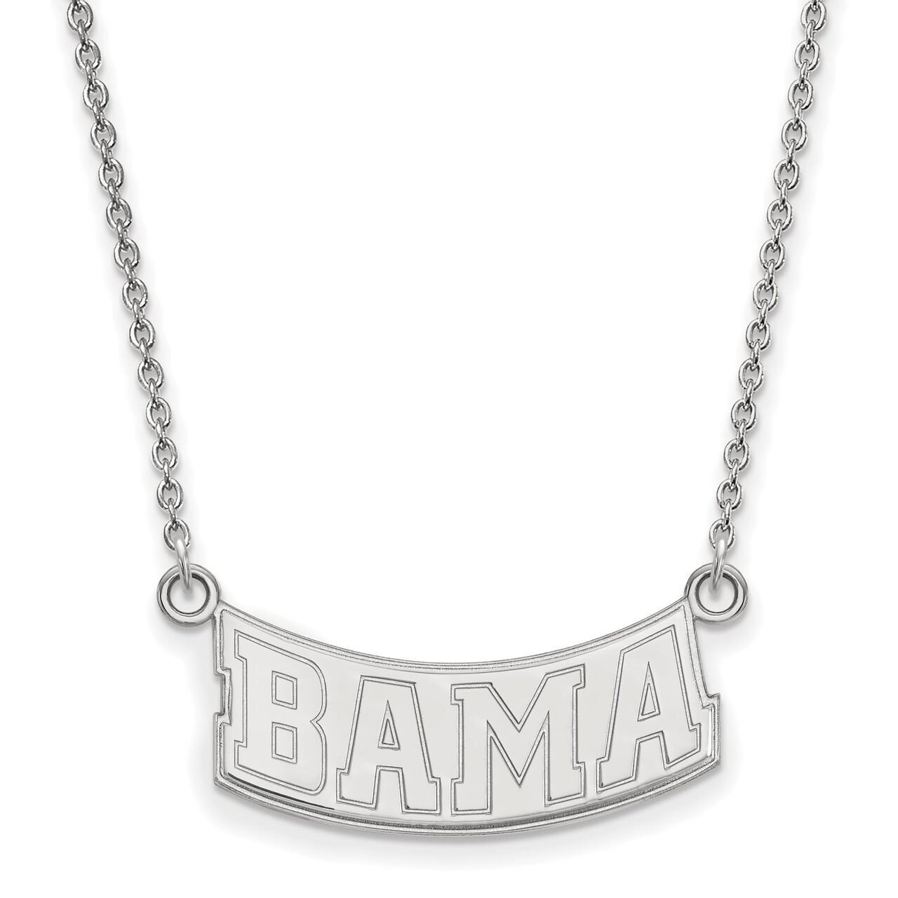 University of Alabama Small Pendant with Chain Necklace 10k White Gold 1W073UAL-18, MPN: 1W073UAL-1…