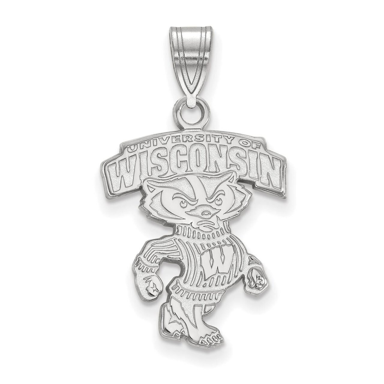 University of Wisconsin Large Pendant 10k White Gold 1W073UWI, MPN: 1W073UWI, 886774793191