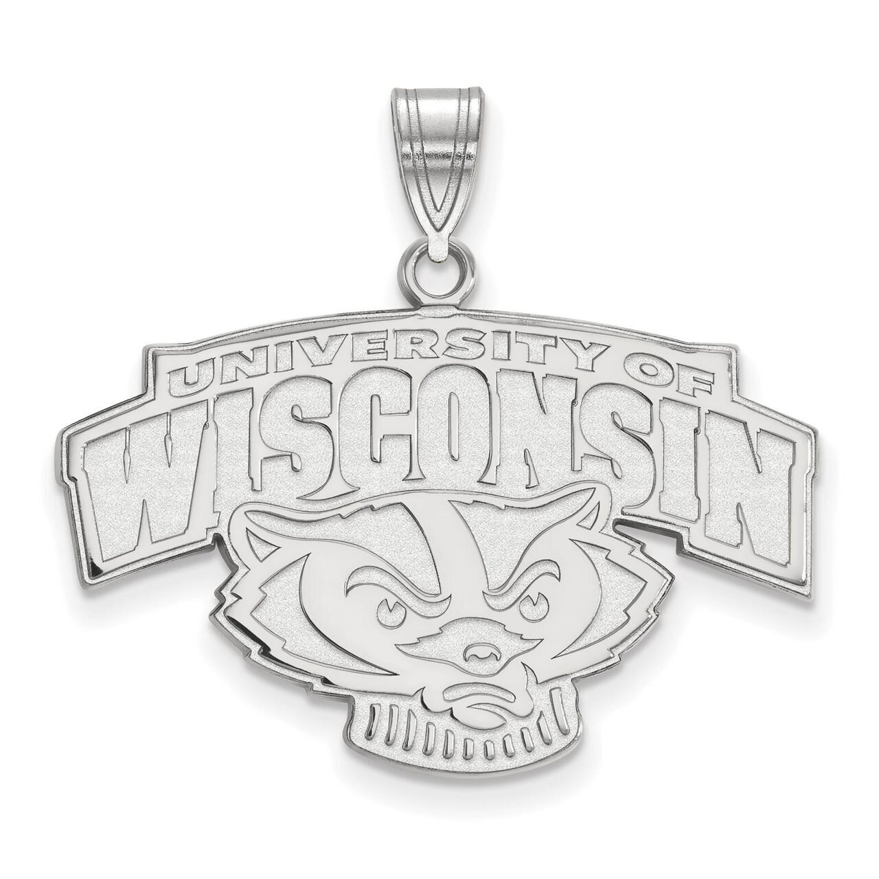 University of Wisconsin Large Pendant 10k White Gold 1W077UWI, MPN: 1W077UWI, 886774793481
