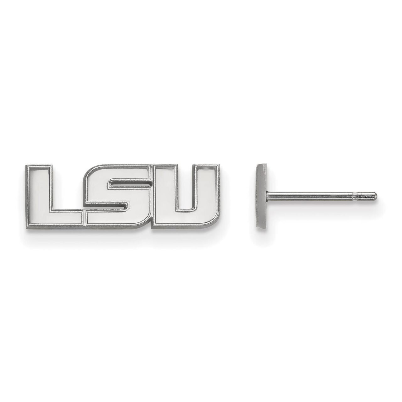 Louisiana State University x-Small Post Earring 10k White Gold 1W082LSU, MPN: 1W082LSU, 886774793658