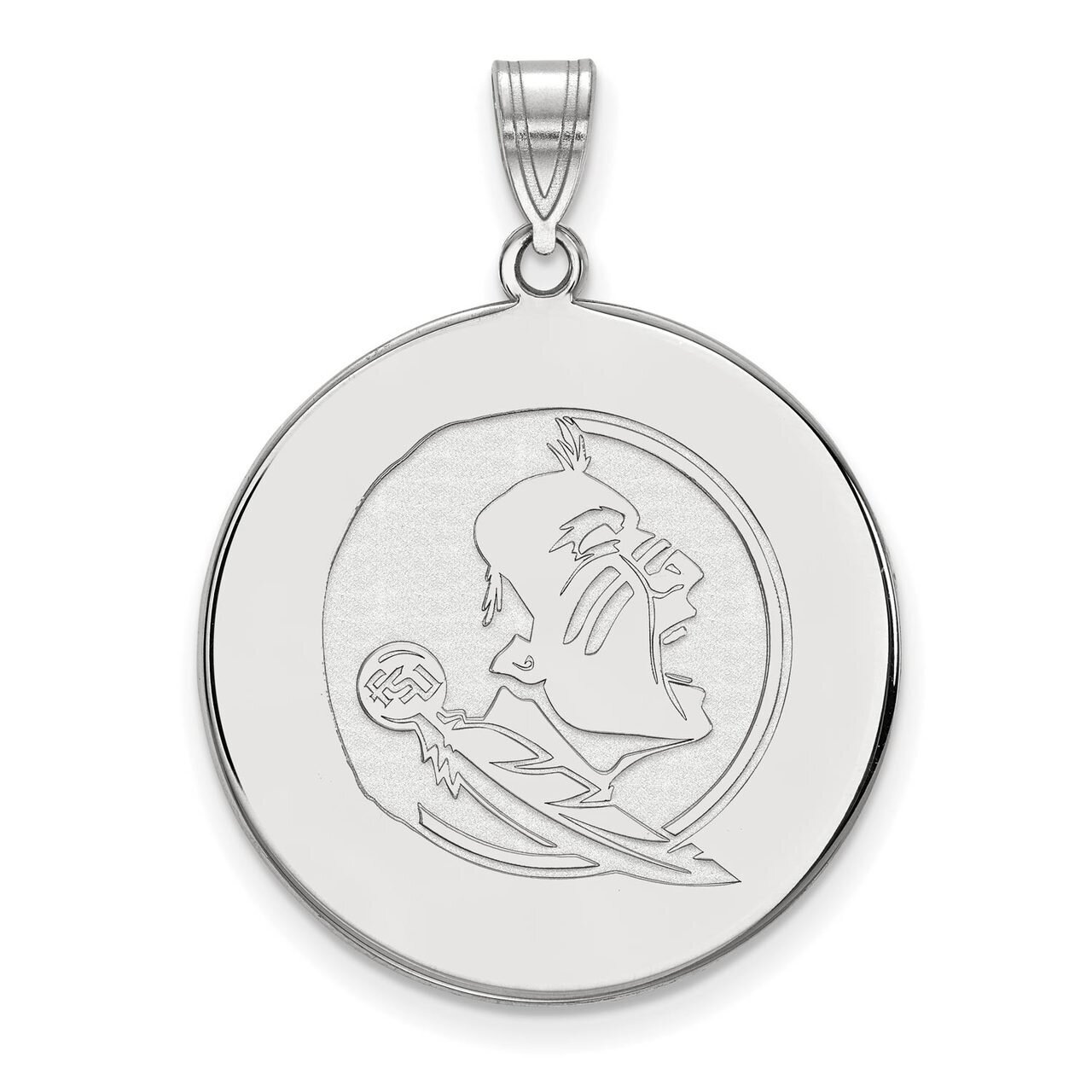 Florida State University x-Large Disc Pendant 10k White Gold 1W086FSU, MPN: 1W086FSU, 886774793856
