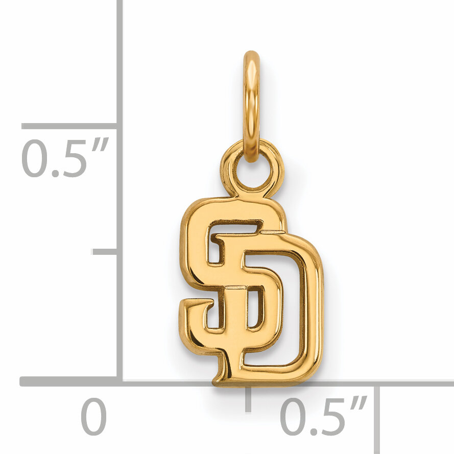 San Diego Padres x-Small Pendant 10k Yellow Gold 1Y001PAD