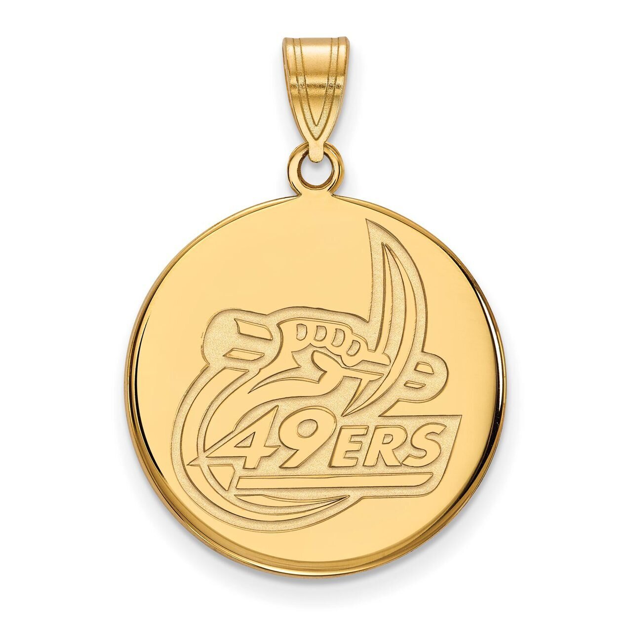 University of North Carolina at Charlotte Large Disc Pendant 10k Yellow Gold 1Y001UNCC, MPN: 1Y001U…