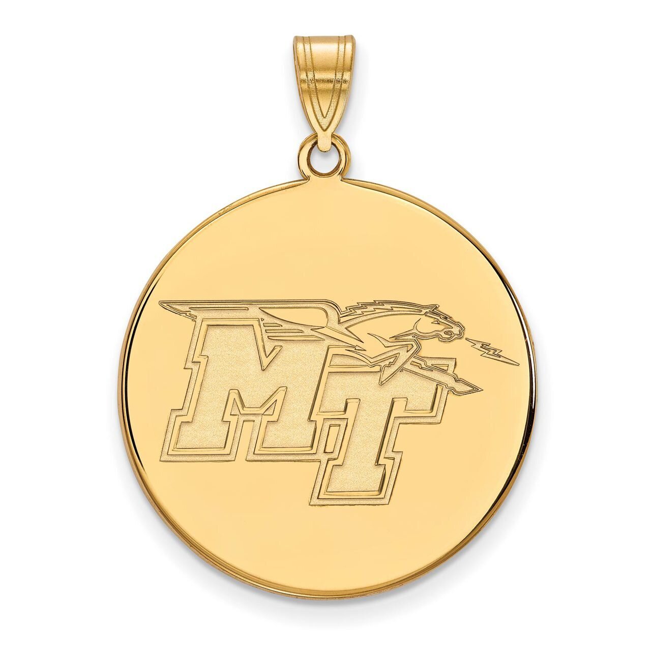 Middle Tennessee State University x-Large Disc Pendant 10k Yellow Gold 1Y002MTS