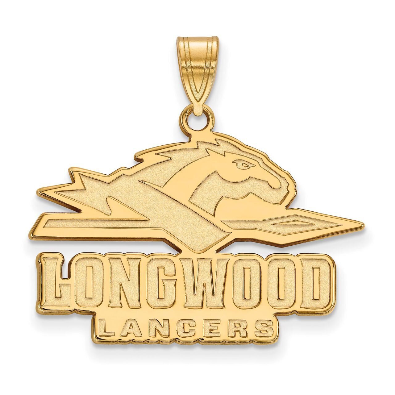 Longwood University Large Pendant 10k Yellow Gold 1Y003LOC
