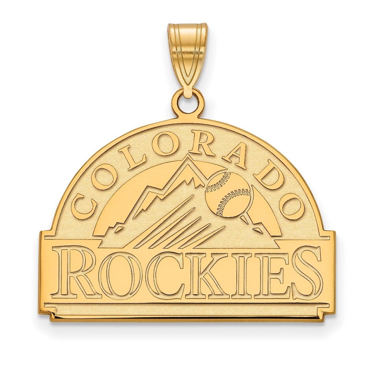 Colorado Rockies Large Pendant 10k Yellow Gold 1Y003ROK
