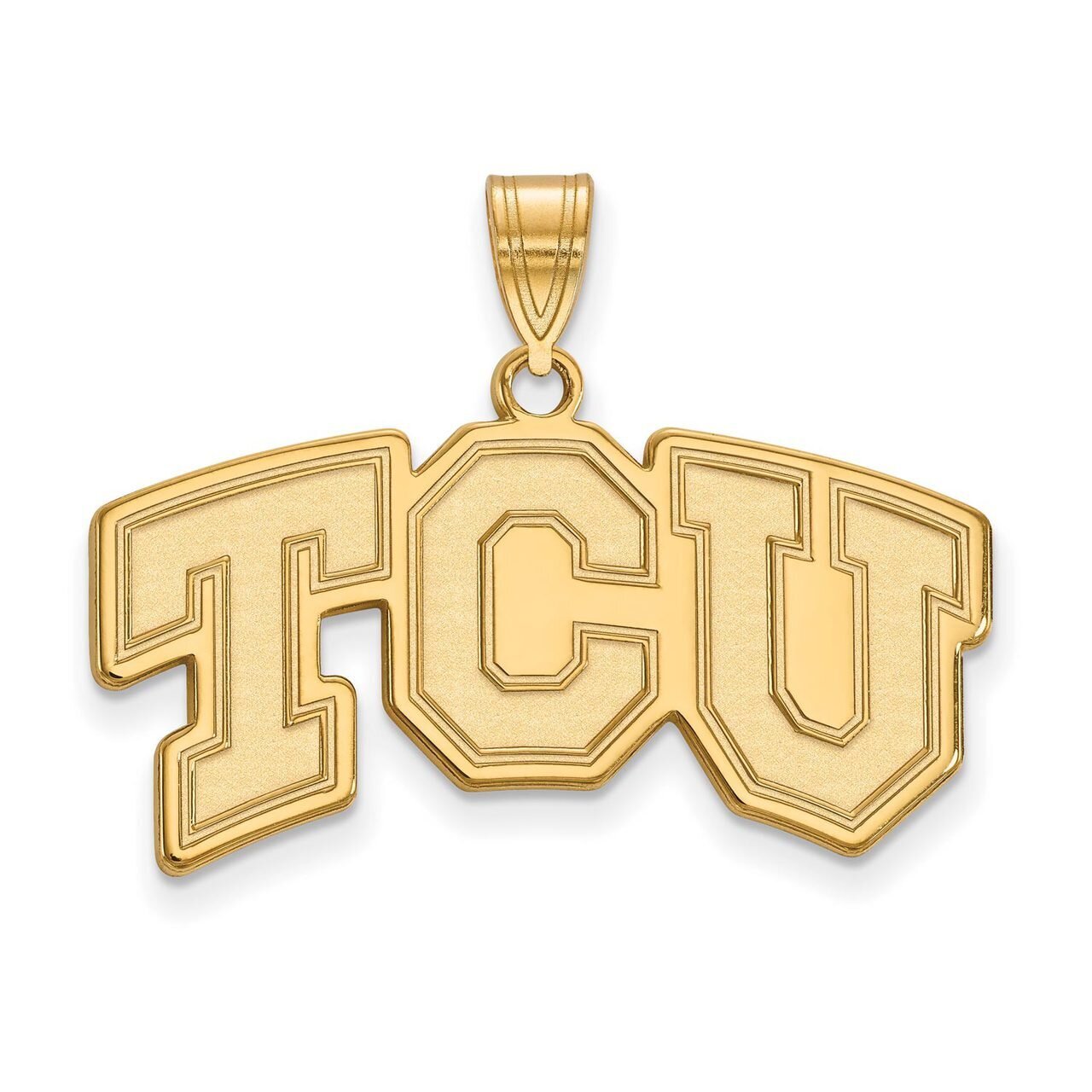 Texas Christian University Medium Pendant 10k Yellow Gold 1Y003TCU